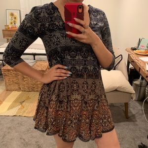 Patterned Loose Dress Size Small